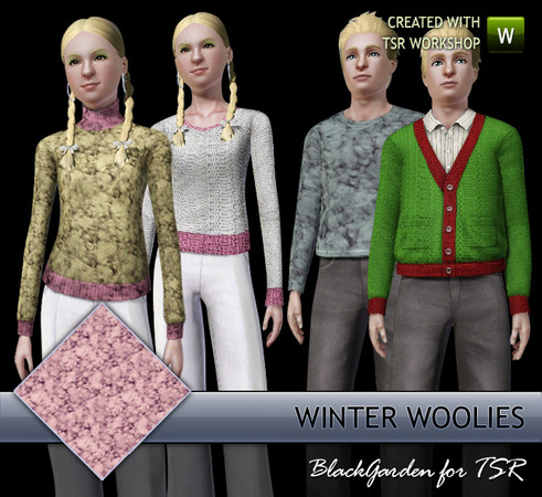 Sims 3 — Super Thick Winter Wooly (Smaller) by BlackGarden — A super-cosy, super-thick knitted pattern, perfect for