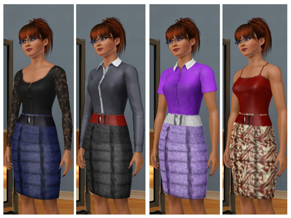 Sims 3 — Office Skirt by JeziBomb — Office Skirt by JeziBomb