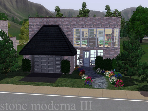 Sims 3 — Stone Moderna III by lopezino — The third house in my series of Modern, Compact and Extravagant houses. The