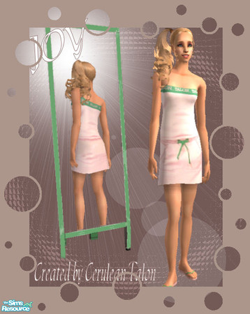 Sims 2 — JOY - Fleece Drop-waist Mini - Adult by Cerulean Talon — Fun strapless dress which is perfect for some time