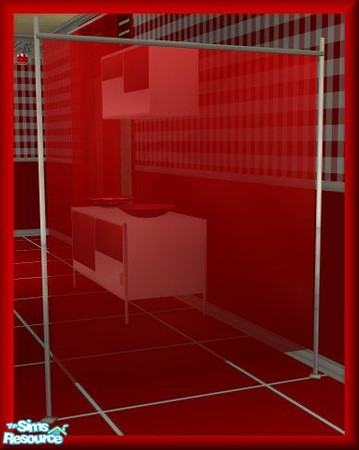 Sims 2 — NK Turano DR - Bright Red - Screen 1 by MoMama — A sheer bright red screen enhances your privacy.