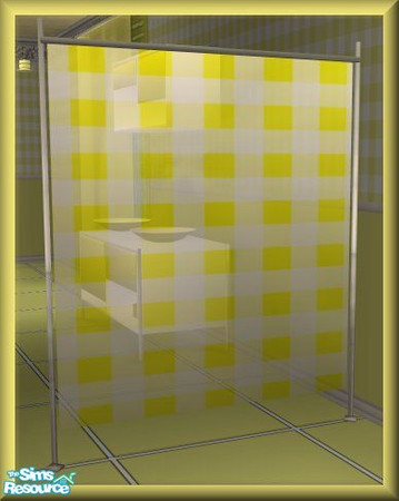 Sims 2 — NK Turano DR - Yellow - Screen 2 by MoMama — A yellow gingham checked screen gives you a different privacy