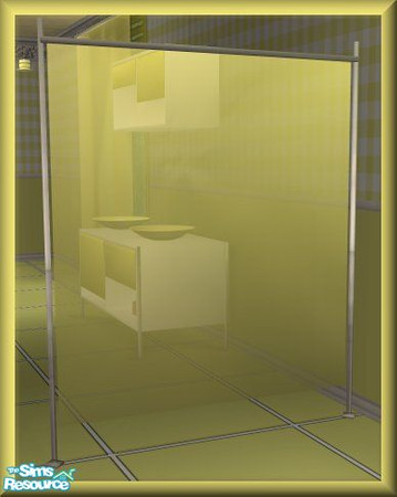 Sims 2 — NK Turano DR - Yellow - Screen 1 by MoMama — A sheer yellow screen adds to your privacy.