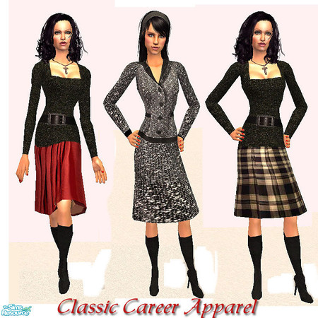 Sims 2 — Classic Career Apparel by RockinRobin — Perfect for the more serious Sims ladies who want to create the