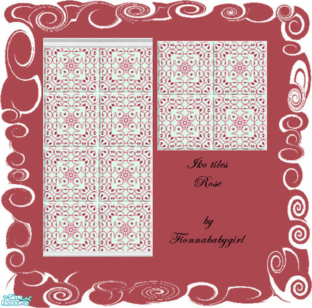 Sims 2 — No Cost Iko Tiles - Rose by fionnababygirl — A no cost tile wall and floor set, perfect for the cash strapped