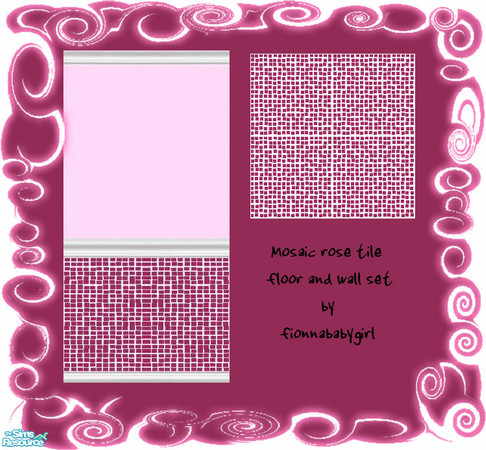 Sims 2 — No cost mosaics by fionnababygirl — A no cost bathroom tile set perfect for the cash strapped sim. part of my no