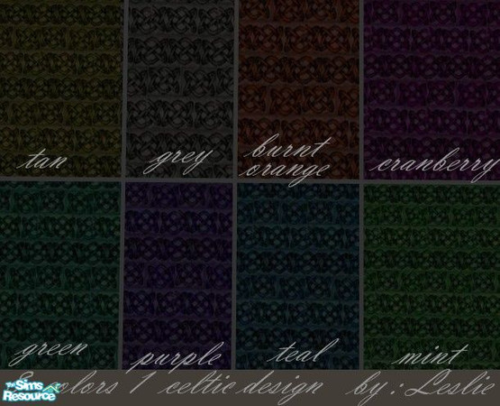 Sims 2 — leslie_celtic design roof by peepers42 — different design and cool colors that stand out