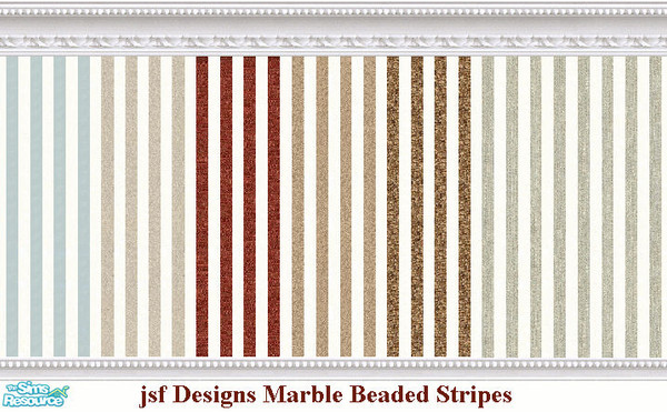 Sims 2 — jsf Designs Marble Beaded Stripes by jsf — From jsf Designs, a collection of muted, textured pastels and ivory