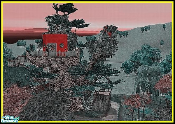 Sims 2 — Apple Tree House  by tamlo31 — Build a house out of a tree, not a easy job