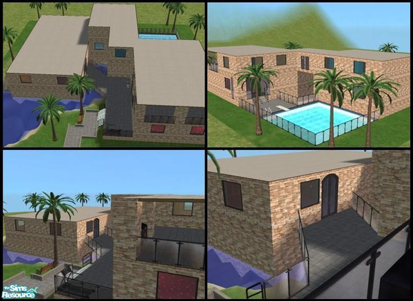 Sims 2 — Modern Marvel by crap_connector — This house has 3 bedrooms, 2 bath rooms, lots of recriational space and a