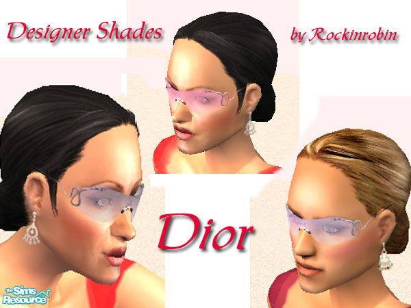 Sims 2 — Dior Designer Shades-Set 2 by RockinRobin — Your Sims will be so chic and stylish with these designer sunglasses