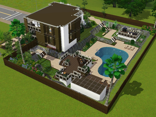 Sims 3 — Brownia by Pedotawa — Modern House 40x40check out my youtube channel for some cool houses on (Triplesixify1)