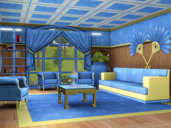 Sims 3 — marcorse_blueice by marcorse — Abstract pattern in shades of blue. Recolourable 4