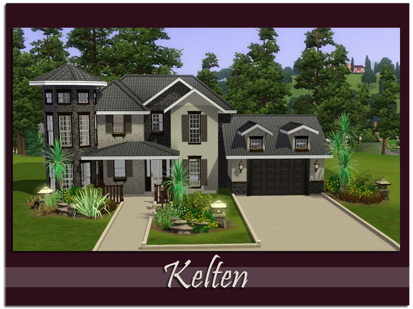 Sims 3 — Kelten by aloleng — 2 bedroom, 3 toilet and bath with 1 car garage home. Built with World Adventures, Ambitions,