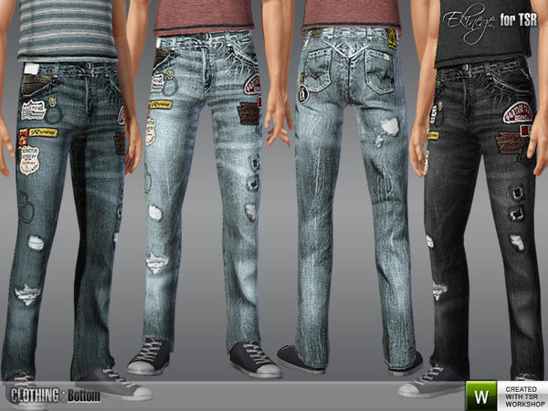 The Sims Resource - Ekinege - Jeans for Male (Teen) - S41