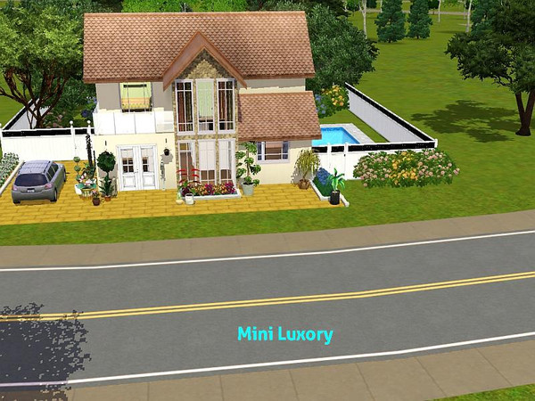 Sims 3 — Mini Luxory by DO5NBR — Cozy little home for a single Sim or a couple with a nice garden and a swimmingpool.