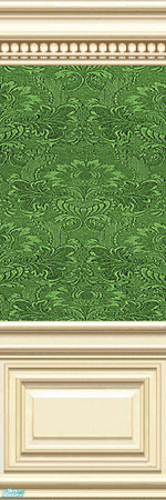 Sims 2 — jsf2PLEPFWCashcraftVFGreen by jsf — Wainscotted ParkLane panels and mouldings hold cashcraft\'s beautiful Vanity