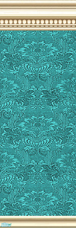 Sims 2 — jsf2PLEP10RCashcraftVFTeal by jsf —  ParkLane mouldings hold cashcraft\'s beautiful Vanity Fair pattern in rich