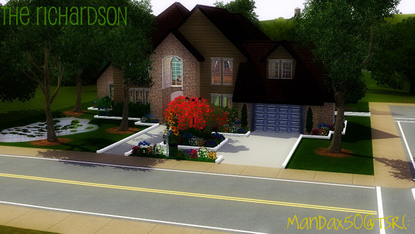 Sims 3 — The Richardson by mandax50 — The Richardson is a 5 bedroom, 2 bathroom family suburban home. All natural wood