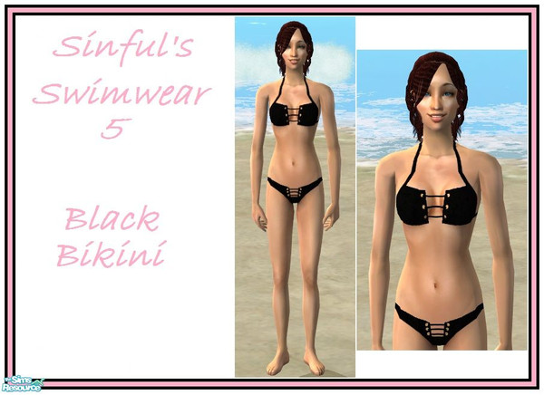 Sims 2 — Sinfuls Swimwear Set - Sinfuls Swimwear 5 by sinful_aussie — Sexy black bikini.