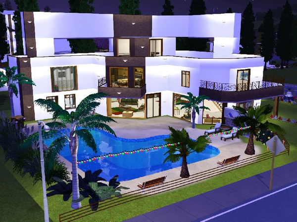Sims 3 — 5 Mirabello Lane by drib_ydal — Modern Villa with pool, garden, carport plus the following layout Ground Floor
