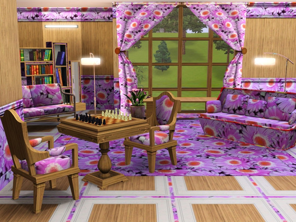 Sims 3 — marcorse_daisydaisy by marcorse — Bright and cheerful allover daisy pattern. Recolourable 4