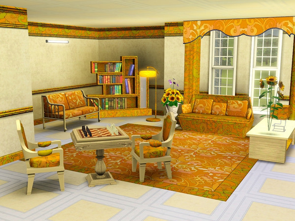 Sims 3 — marcorse_goldfiligree by marcorse — A filigree pattern in shades of gold. Recolourable 3