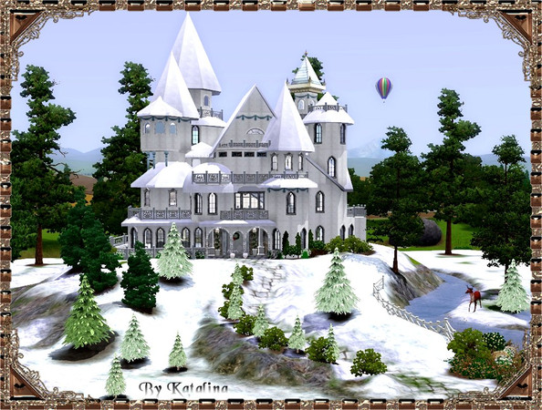 Sims 3 — Symphony of Winter by katalina — This is but a dream, an enchanted castle made of ice. Snow covered ground that