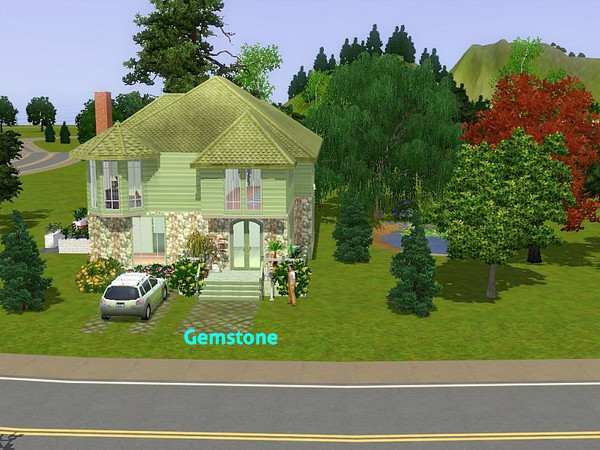 Sims 3 — Gemstone by DO5NBR — Cozyy home for the big family. On the first floor is a little bureau, a nice livingroom