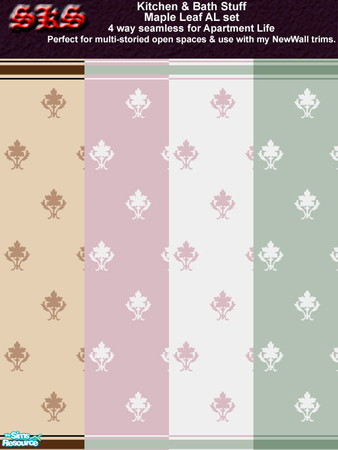 Sims 2 — Discovery! Kitchen & Bath Maple Leaf set by 71robert13 — Found hidden in Kitchen & Bath Stuff files. Now