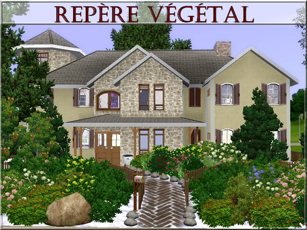 Sims 3 —  by lilliebou — Hi ! Here are some details about this house : First floor: -Kitchen + Dining room -Living room