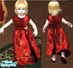 Sims 2 — Red Holiday Dress by juliealesha — I wanted to make my own holiday clothes for my simmies to wear, so I did, and