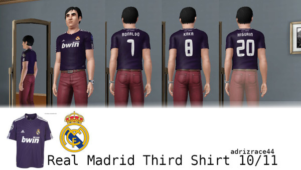 Sims 3 — Real Madrid Third Shirt 10/11 by adrizrace44 — Real Madrid Third Shirt 10/11 This is my Real Madrid Third Shirt