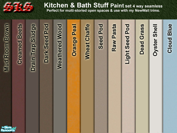 Sims 2 — Kitchen & Bath Paint set by 71robert13 — Taken from Kitchen & Bath Stuff, now made 4 way seamless.