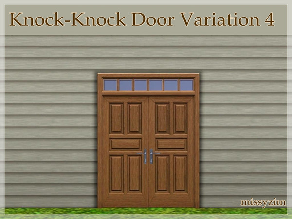 Sims 3 — MZ_3x1 Contemporary Double Door 4 by missyzim — Variation of the EA Knock-Knock Door.