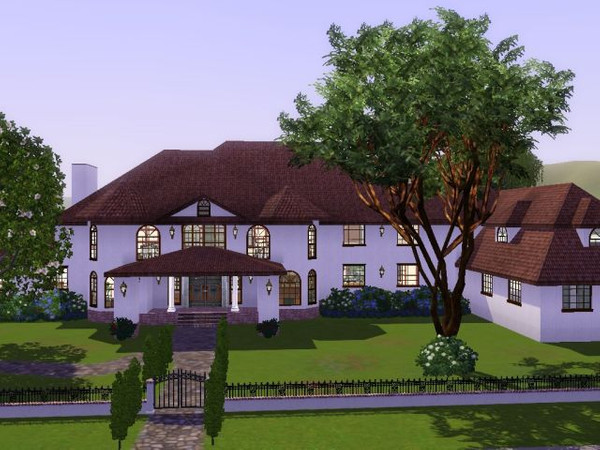 Sims 3 — Luxury Villa by jadepanther198303 — 7 bedrooms 8.5 baths 3 car garage Garden with perfect plants Stocked pond