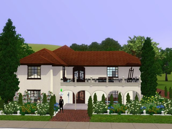 Sims 3 — Cypress Villa by jadepanther198303 — 5 bedroom 4.5 baths Library/office outdoor kitchen 2 car garage.