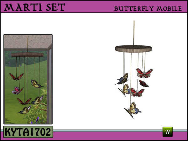 Sims 3 — Marti Butterfly mobile by Kyta1702 — Mesh by Kyta1702 @ TSR - more creations @ simline-design.com