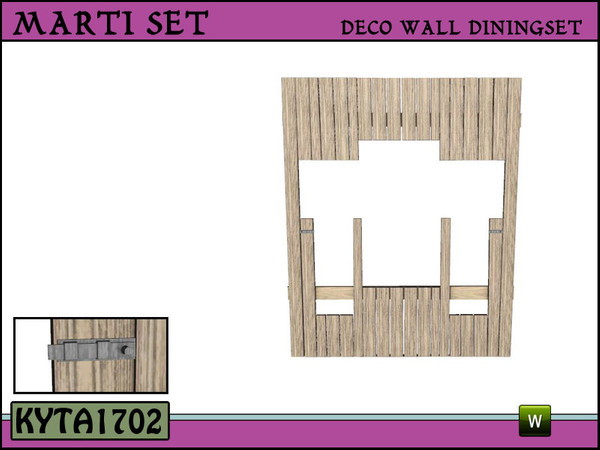 Sims 3 — Deco wall 2 diningtable by Kyta1702 — Mesh by Kyta1702 @ TSR - more creations @ simline-design.com