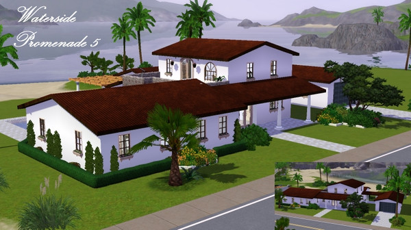 Sims 3 — Waterside Promenade 5 by magicdawn — Waterside Promenade 5 - A Lot in a spanish style. Build 2009