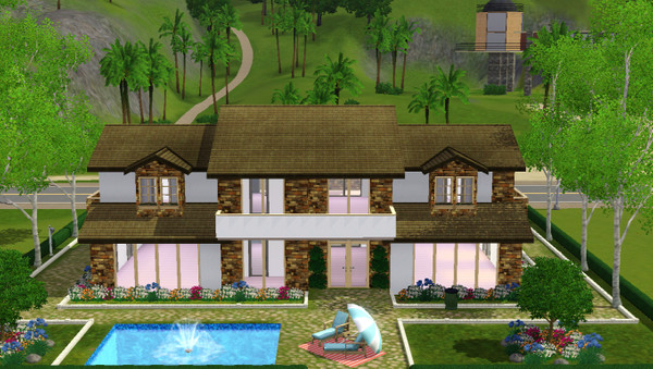 Sims 3 — Hill by taxa08 — Hill its a rustic house with 3 bedrooms, 4 bathrooms, 1 office, 2 living rooms, 1 kitchen, with