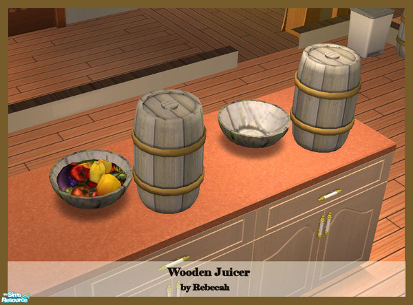 Sims 2 — Period Style Juicer - Wooden Recolor by rebecah — I created this to give period creator\'s something less