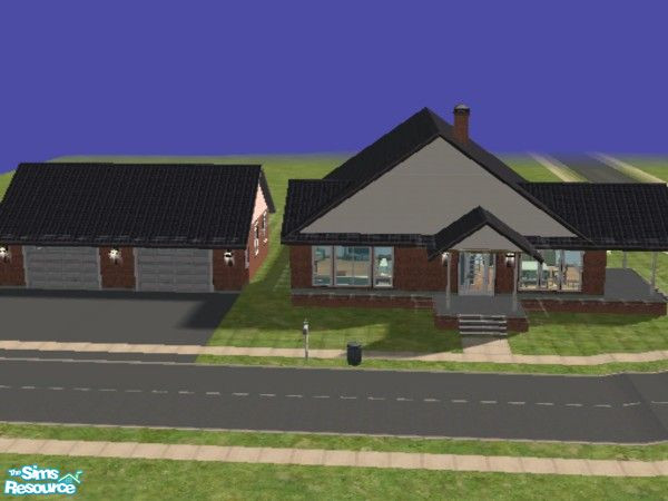 Sims 2 — 101 Maple Grove by devoted2rusty — This home features a dining room, living room with fireplace, two car