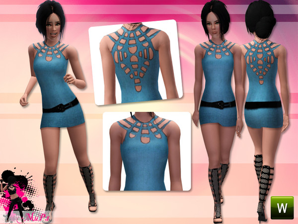 Sims 3 — Airplanes by miraminkova — Elegant dress for your Sims with a cute belt. Enjoy!