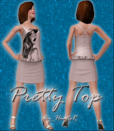 Sims 3 — Pretty Top by By_HunteR — Pretty Top - By_HunteR @ TSR ( My First Sims 3 Dress =} )
