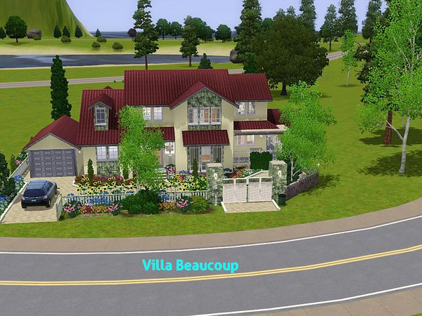 Sims 3 — Villa Beaucoup by DO5NBR — This pretty house has: First floor: 1 bedroom 2 bathrooms livingroom kitchen