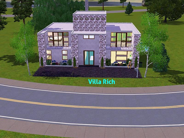 Sims 3 — Villa Rich by DO5NBR — Big house for the rich family First floor: kitchen diningroom bathroom bureau livingroom