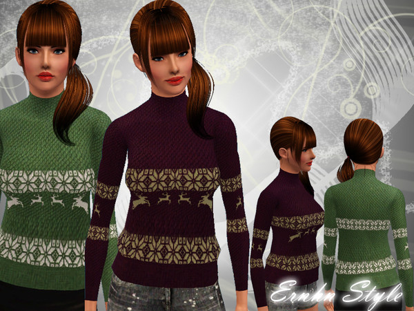 Sims 3 — Santa Deer by ernhn — Santa Deer 2 recolorable palettes . Hope you like :*