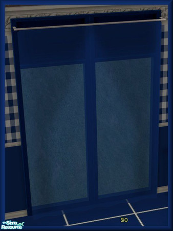 Sims 2 — NK Turano DR Dark Blue - Curtains by MoMama — A dark blue sheer curtain will keep your nosy neighbors in check