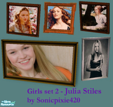 Sims 2 — Girls set 2 - Julia Stiles by sonicpixie420 — A set of actress Julia Stiles portraits. Some could be used as